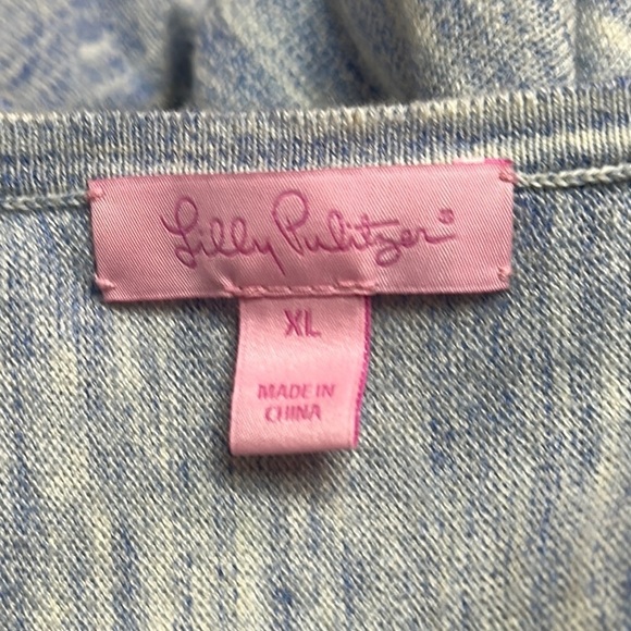 Lilly Pulitzer Jupiter Lapis Blue Space Dye Pocket Sweater Dress Size XL - EUC - Picture 3 of 4